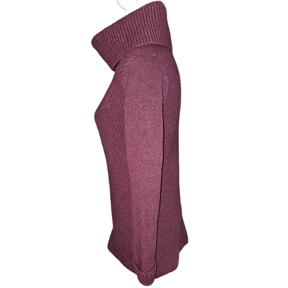 Talbots Womens Burgundy Wine Cashmere Cowlneck Sweater Size Small - Picture 4 of 15